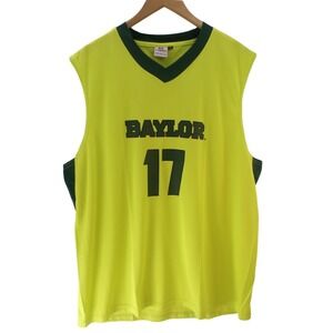 Synergy Imports Baylor University BU #17 Mens XL Basketball Jersey Neon Yellow